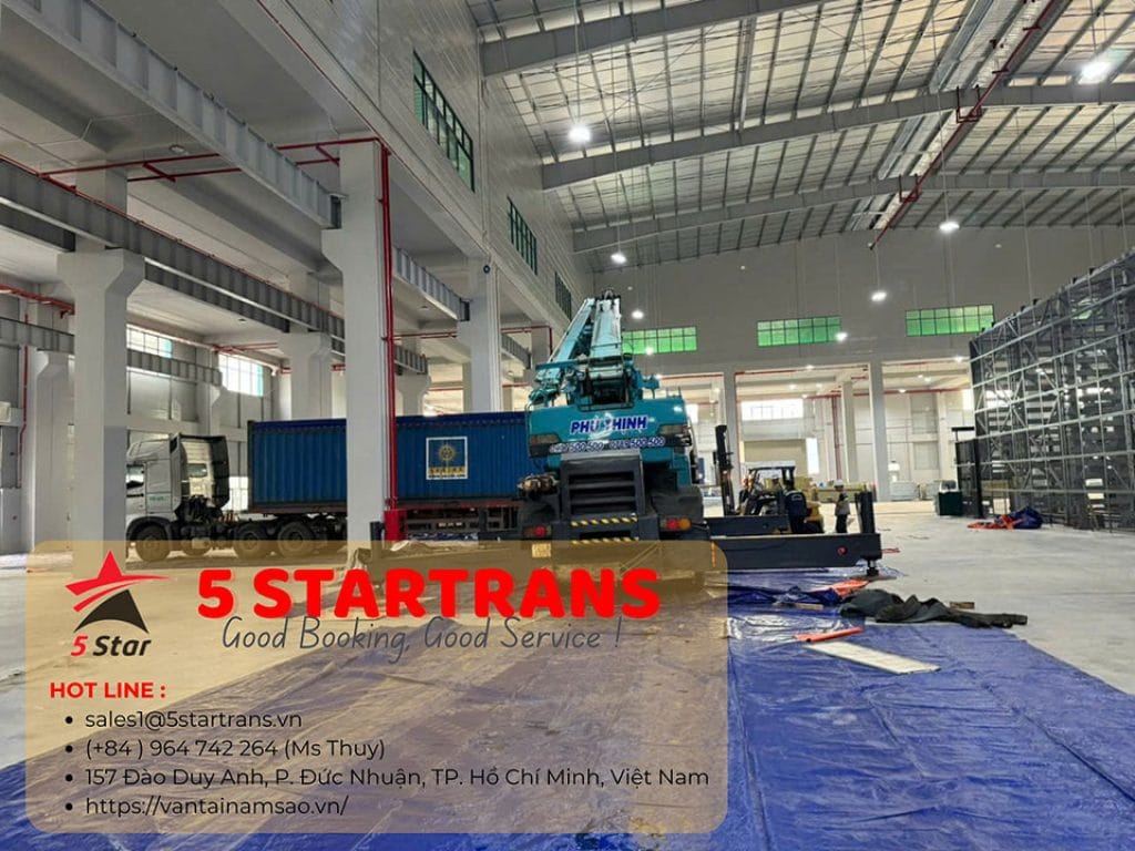 Dịch Vụ Di Dời Nâng Hạ Máy Móc 5 Nâng hạ di dời máy móc tại Vận Tải Toàn Cầu 5 Sao