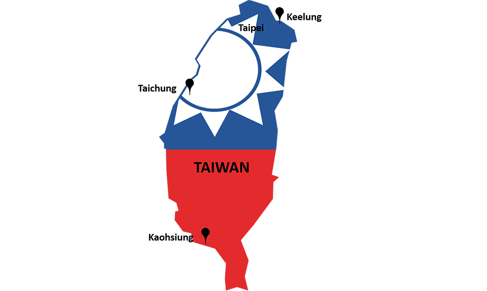 Bản đồ cảng biển tại Đài Loan