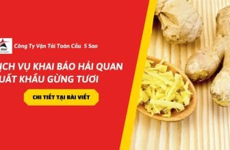 Dịch vụ khai báo hải quan xuất khẩu gừng tươi