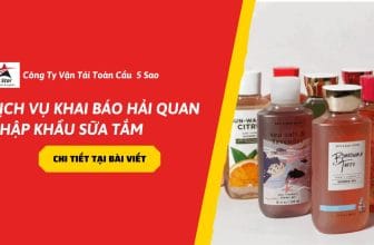 Dịch vụ khai báo hải quan nhập khẩu sữa tắm