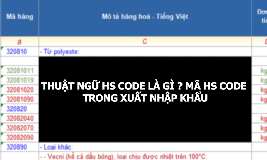 Thuật Ngữ HS Code Là gì