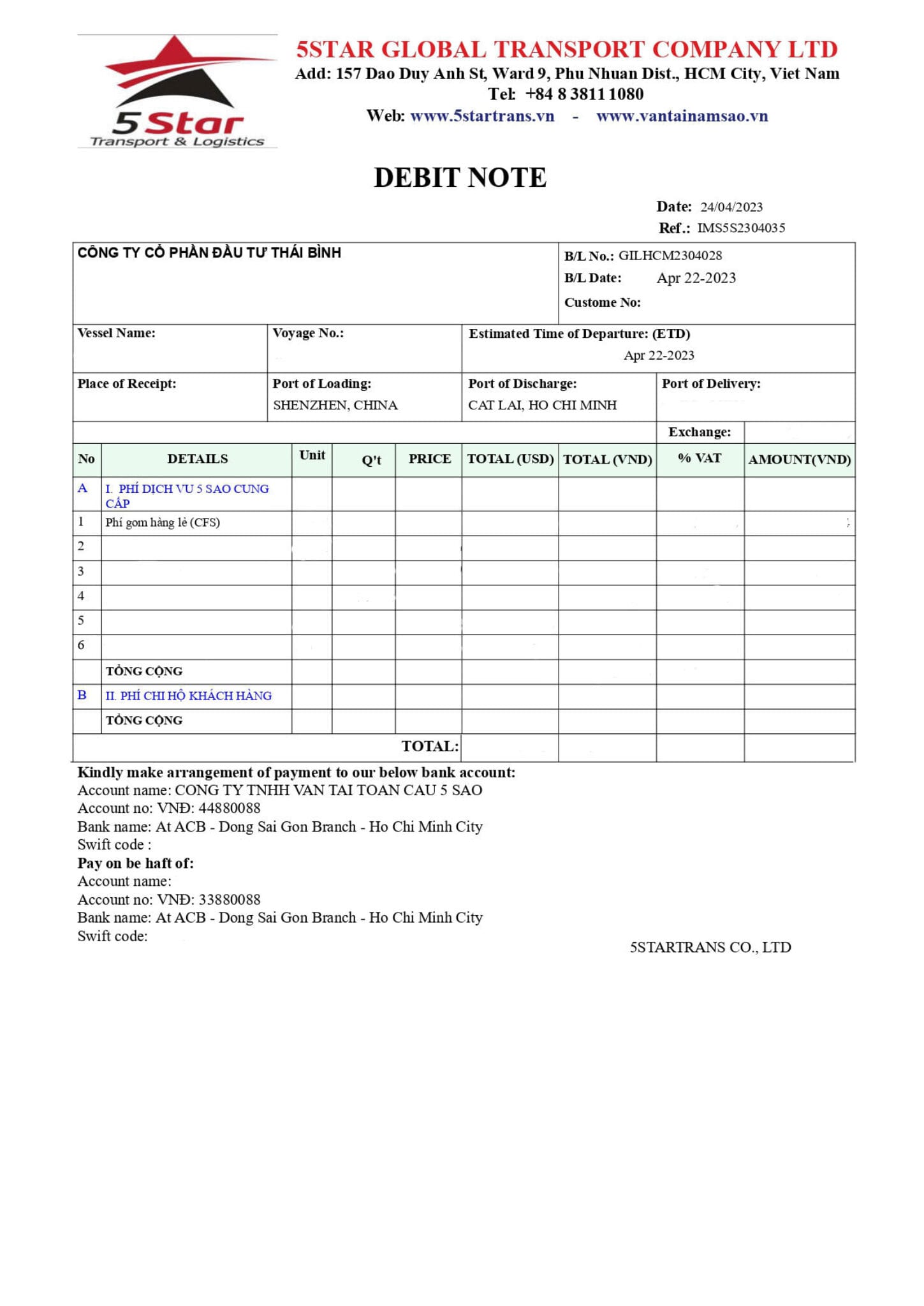 Debit Note Trong Xuất Nhập Khẩu Là Gì?- Thông Tin Cần Biết