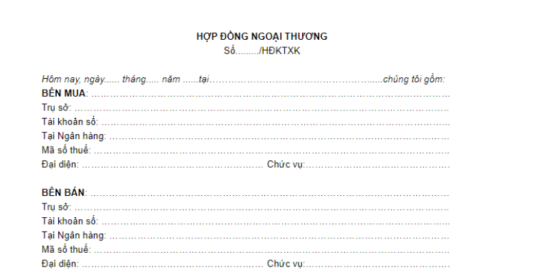 Tổng Quan Hợp Đồng Ngoại Thương Và Các Điều Khoản