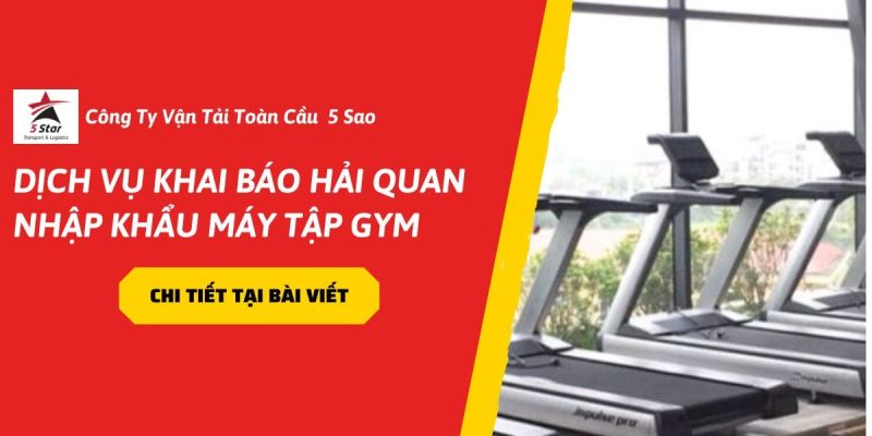 Dịch Vụ Khai Báo Hải Quan Nhập Khẩu Máy Tập Gym