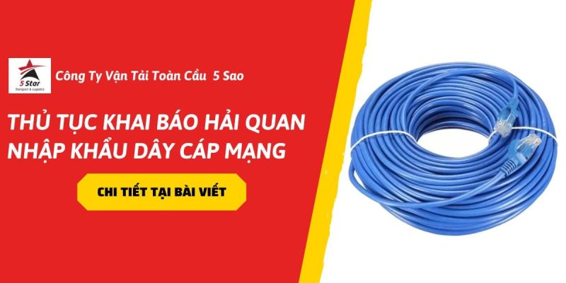 Thủ Tục Khai Báo Hải Quan Nhập Khẩu Dây Cáp Mạng