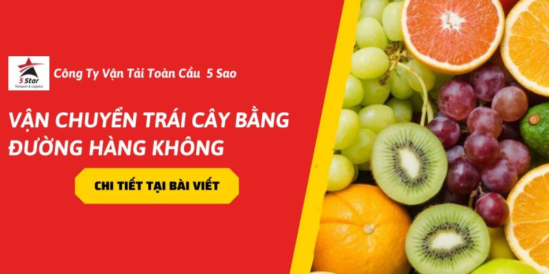 Vận Chuyển Trái Cây Bằng Đường Hàng Không An Toàn và Chuyên Nghiệp Trong Năm 2026